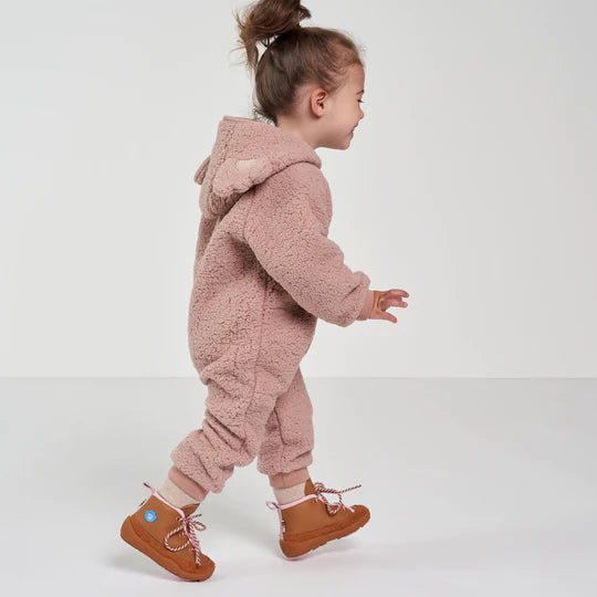 AMADEUS KOALA FLEECE JUMPSUIT— Cloudy Rose