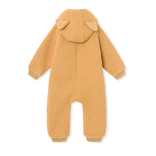 AMADEUS TIGER FLEECE JUMPSUIT— Taffy Yellow