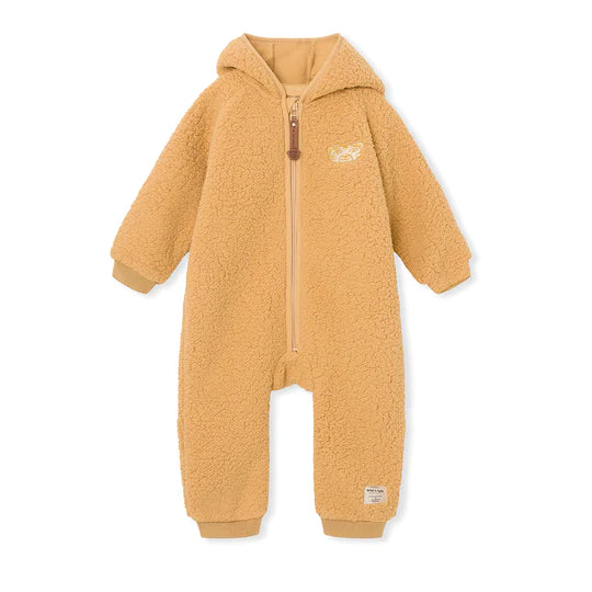 AMADEUS TIGER FLEECE JUMPSUIT— Taffy Yellow