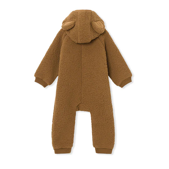 AMADEUS MONKEY FLEECE JUMPSUIT — Wood