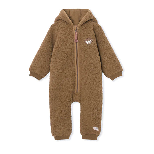 AMADEUS MONKEY FLEECE JUMPSUIT — Wood