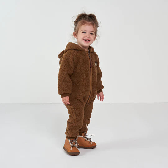 AMADEUS MONKEY FLEECE JUMPSUIT — Wood