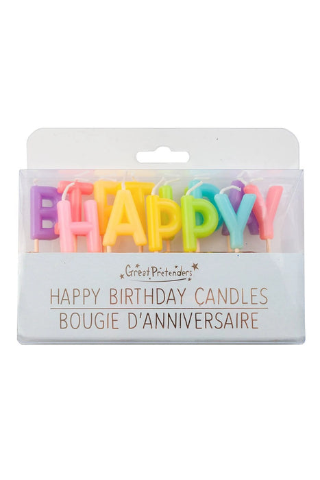 CANDLES - RAINBOW - HAPPY BIRTHDAY (13PCS)