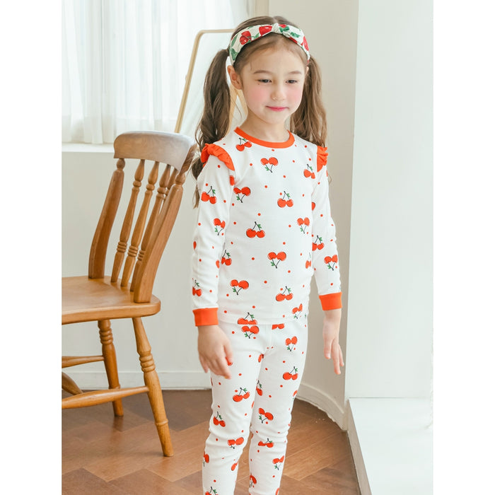 Merry Cherry Long Cotton Pajama Set