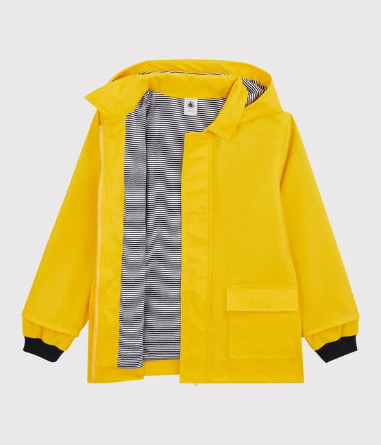 CHILDREN'S UNISEX ICONIC RECYCLED RAINCOAT-JAUNE yellow