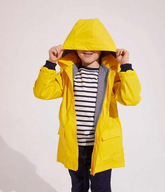 CHILDREN'S UNISEX ICONIC RECYCLED RAINCOAT-JAUNE yellow