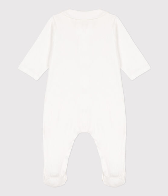 MINI HEART PATTERNED COTTON SLEEPSUIT