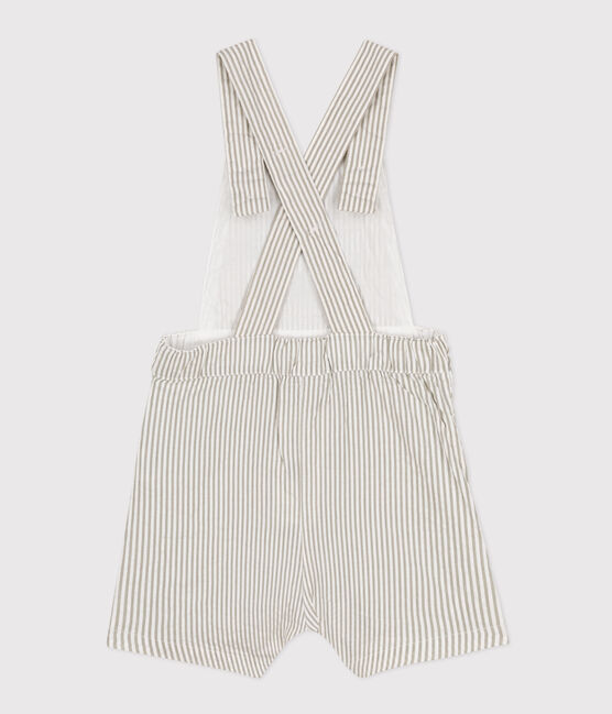 BABIES' SEERSUCKER DUNGAREE SHORTS