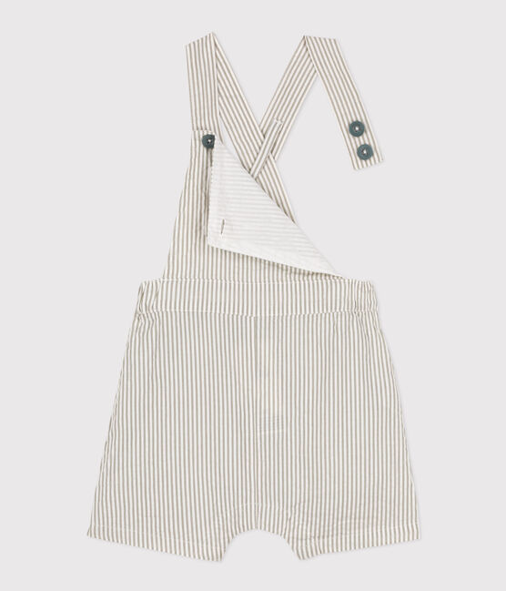 BABIES' SEERSUCKER DUNGAREE SHORTS