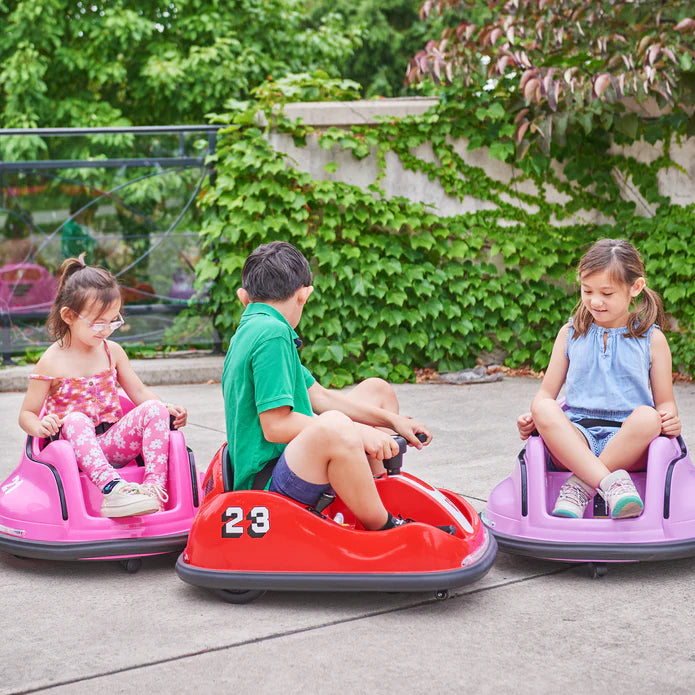 Kids Bumper Car 360° Rotation with Remote Control 12V Voltz Toys (Yellow)