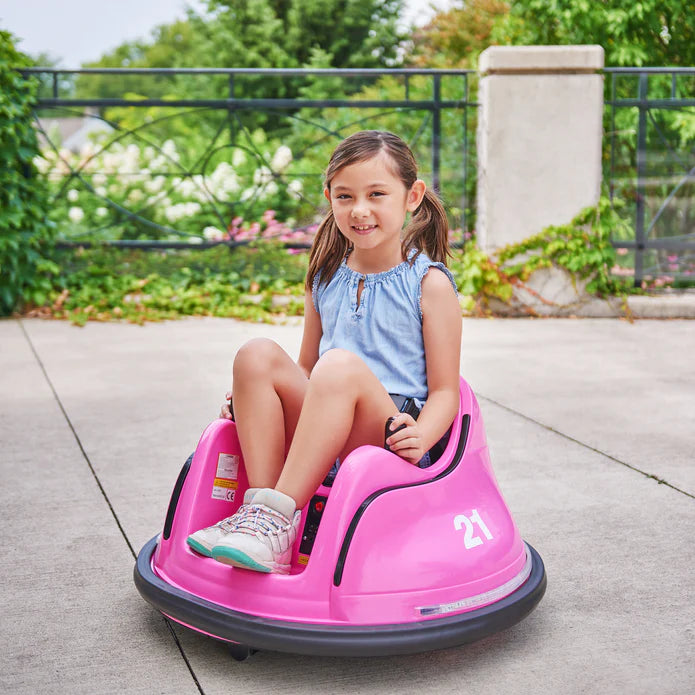 Kids Bumper Car 360° Rotation with Remote Control 12V Voltz Toys (Yellow)