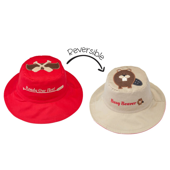 Kids UPF50+ Sun Hat - Canoe/Beaver