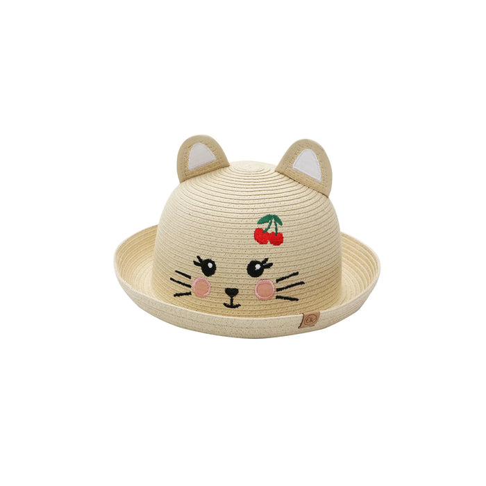 Kids' UPF50+ Straw Hat - Cat