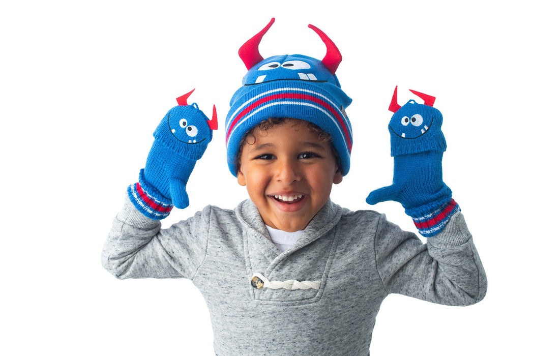 Kids Knitted Beanie - Monster