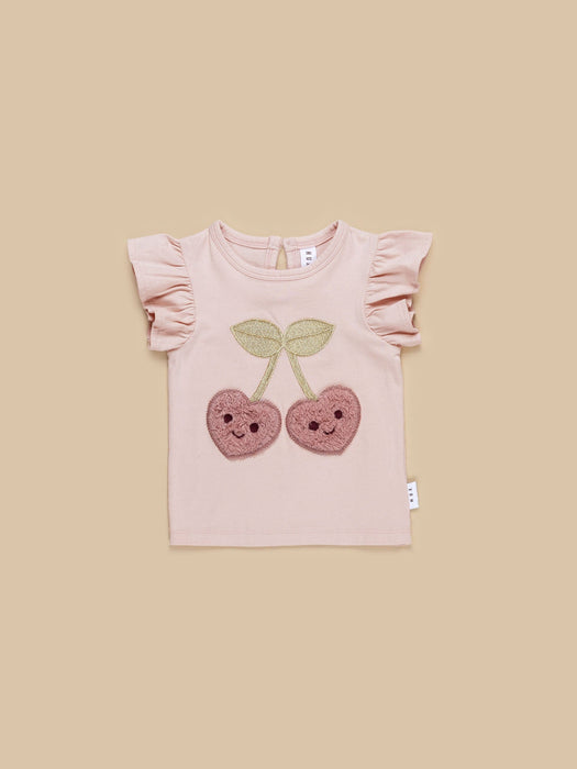 Cherry Hearts Frill T-shirt