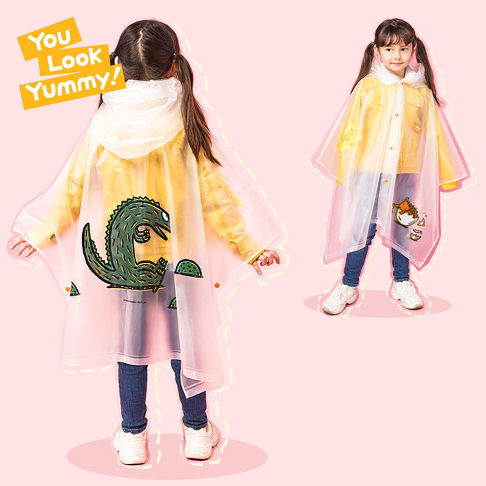 Kids Raincoat with Inflatable Brim – You Look Yummy – Ages 4-8