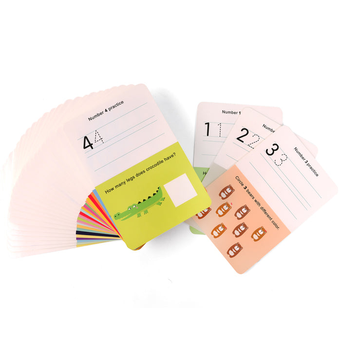 Kids Learning Toys – Write and Wipe Activity Cards-123 Cards