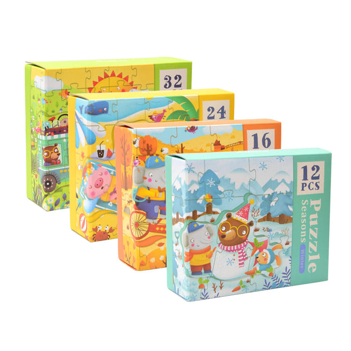 4 In 1 Puzzle Gift Set-Animals