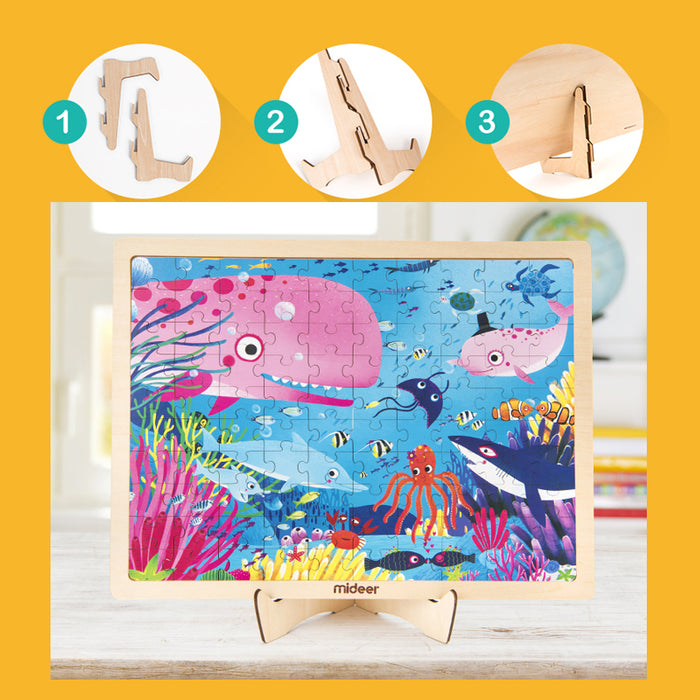 Standing Wooden Puzzle With Frame – Ages 3+ Ocean