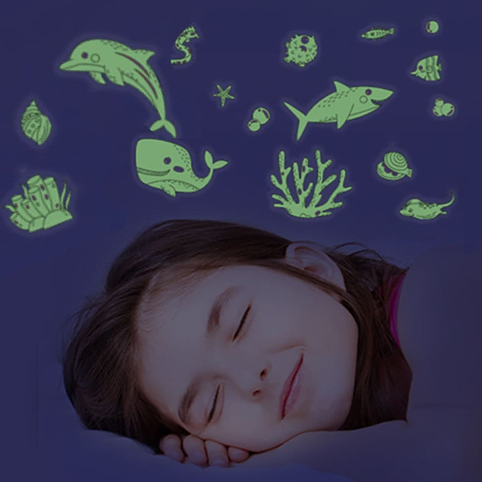 Reusable Glow-In-the-Dark Stickers-Ocean