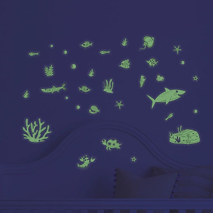 Reusable Glow-In-the-Dark Stickers-Ocean