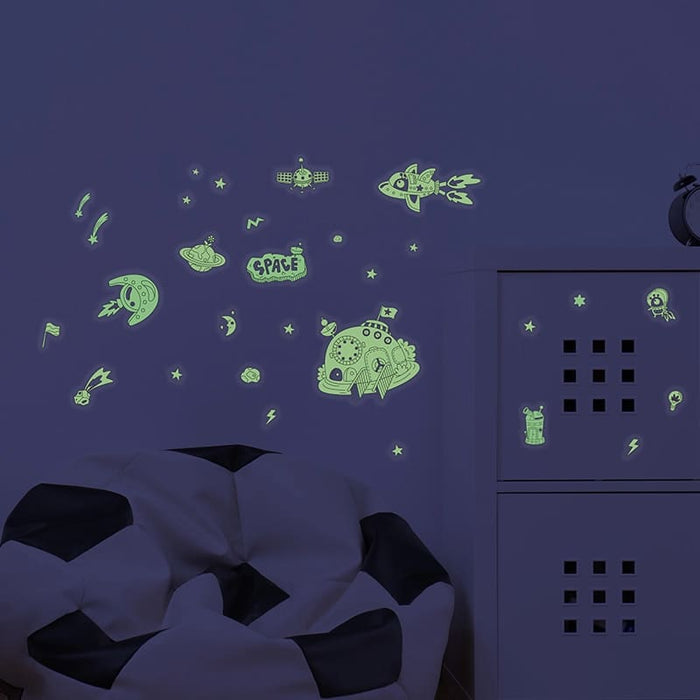 Reusable Glow-In-the-Dark Stickers-Space