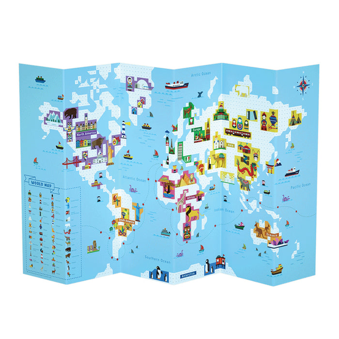 World Map Poster Stickers – Ages 3+