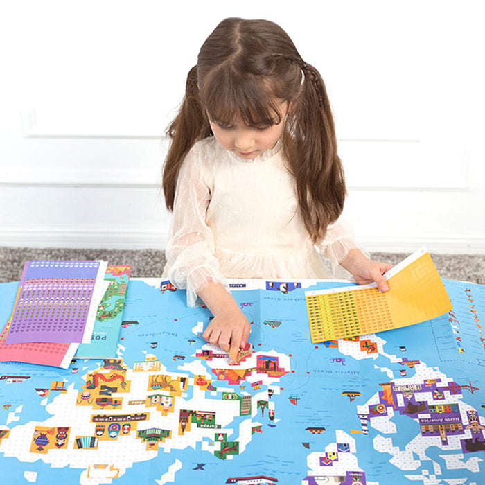 World Map Poster Stickers – Ages 3+