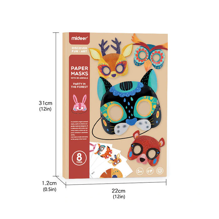 3D Origami Animal Paper Masks – Ages 5+