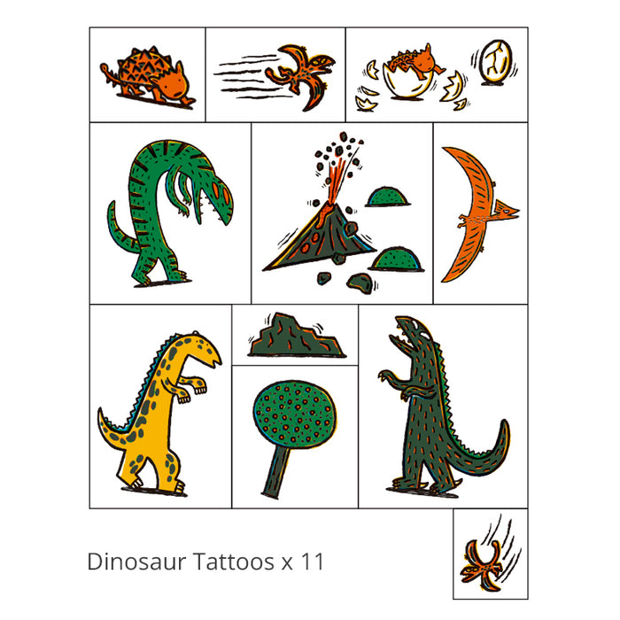 Dinosaur Temporary Tattoos – You Look Yummy – Ages 3+