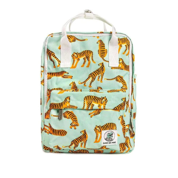 MEDIUM Backpack ✦ DON'T CHANGE YOUR STRIPES  turquoise / orange