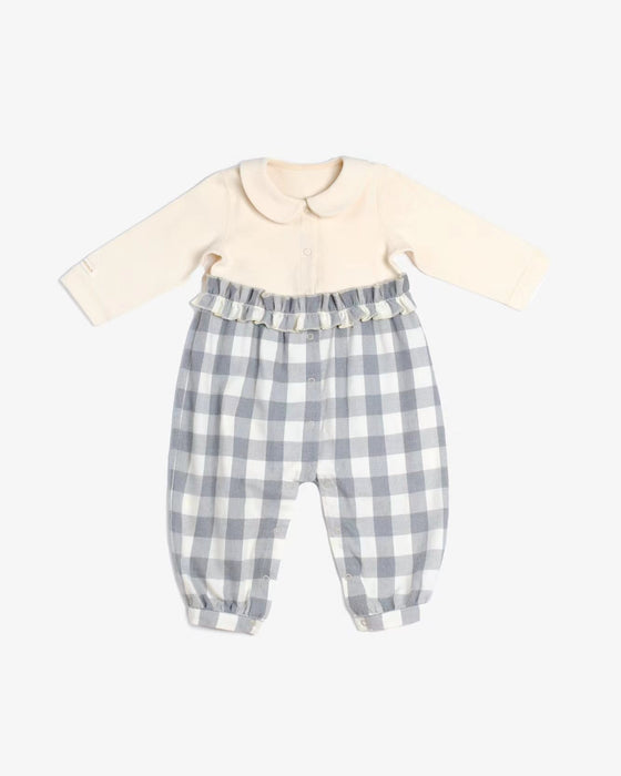 Checked Ruffle Romper