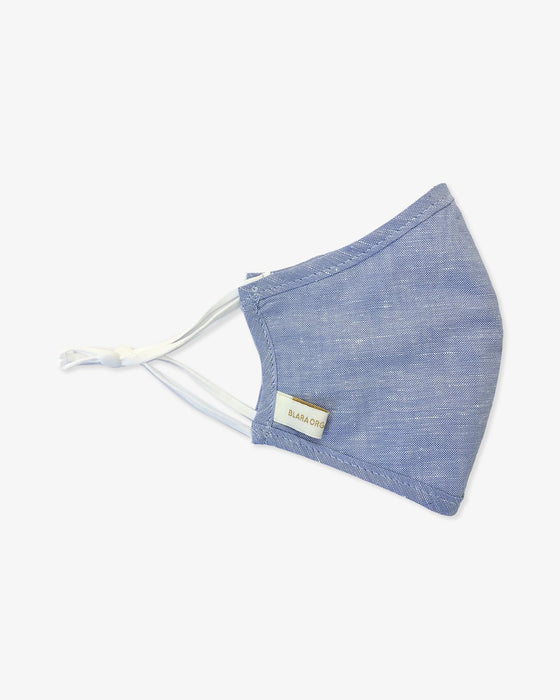 Blue Linen Mask