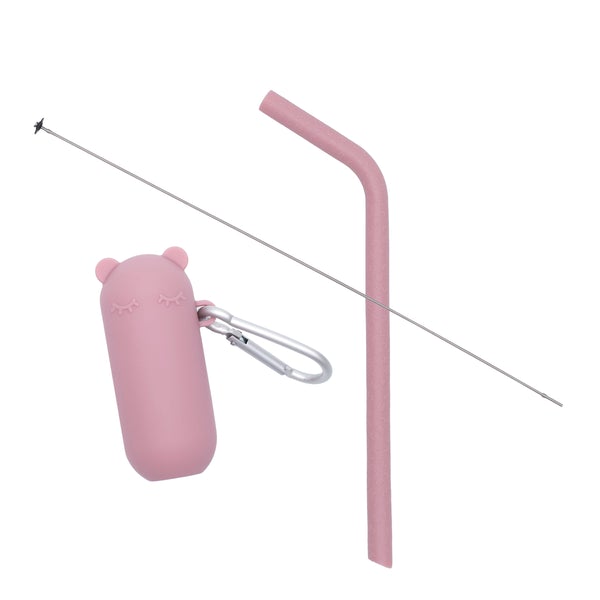 Keepie + Straw Set - Dusty Rose