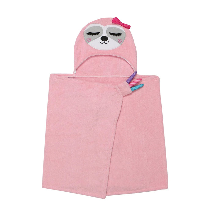 Kids Plush Terry Hooded Bath Towel - Sadie Sloth 2Y+