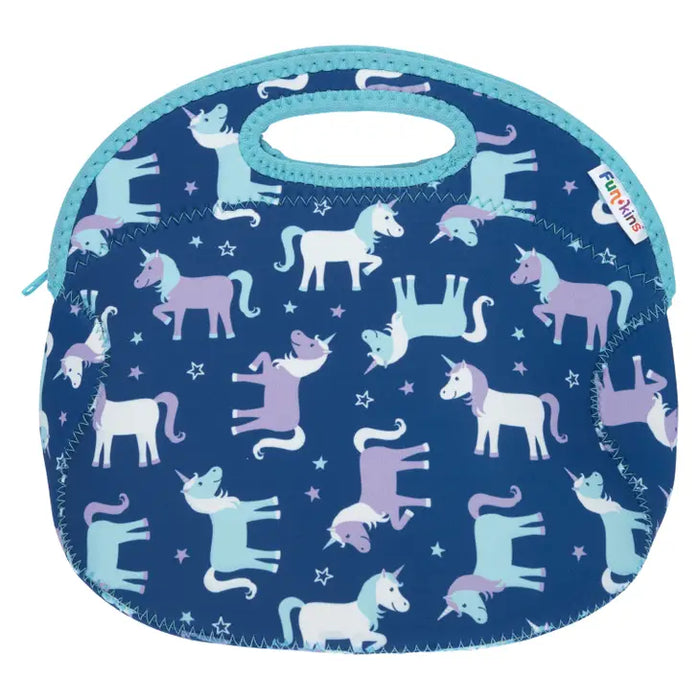 Large, Machine Washable Lunch Bag for Kids - Unicorns