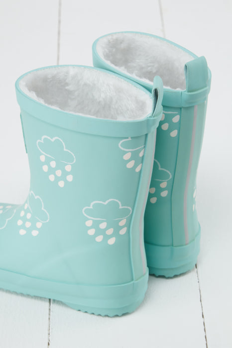 Pistachio Colour-Changing Kids Winter Wellies