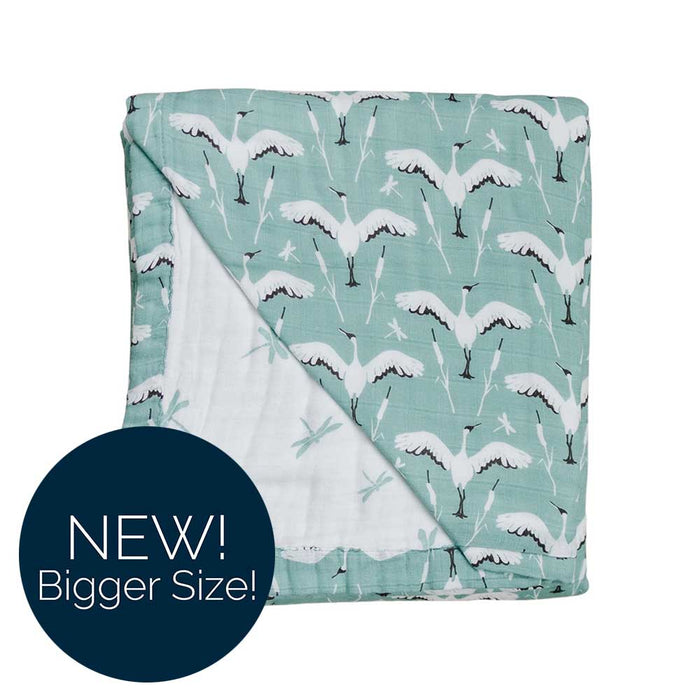 Crane + Dragonfly Oh-So-Soft Muslin Super Snuggle Blanket