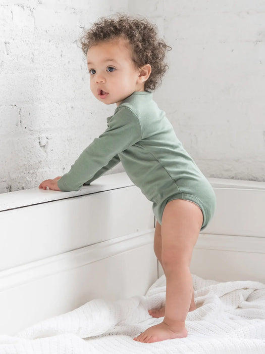 Long Sleeve Classic Bodysuit - Thyme