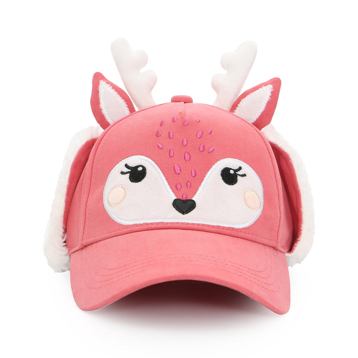 3D Caps with Earflaps - Deer