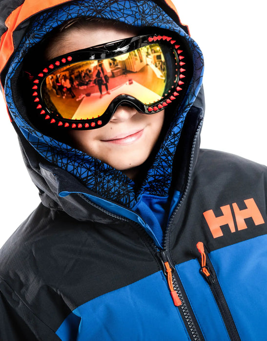 Ski Goggle, Black Red Spike, Boy