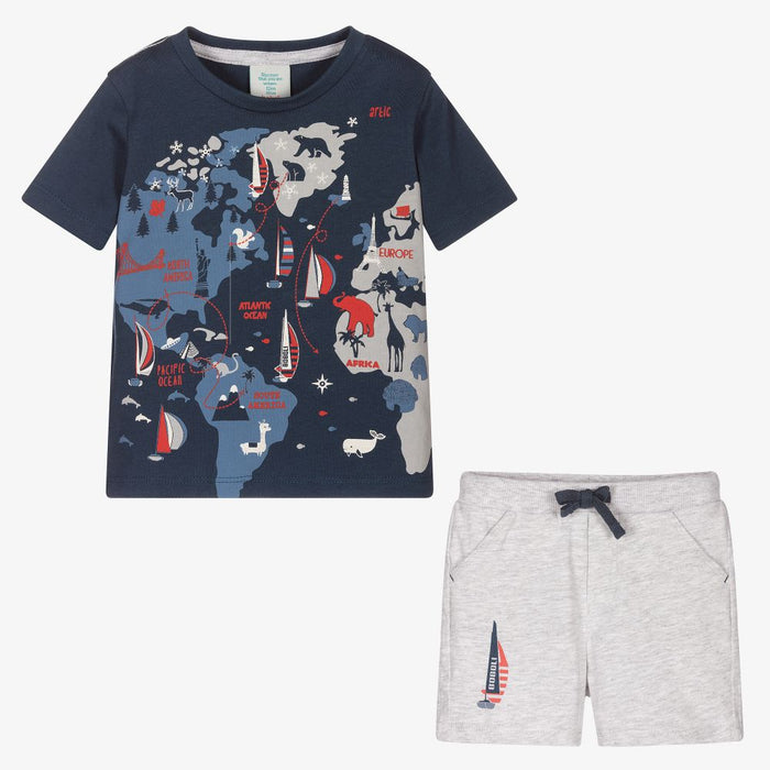 Boys Cotton Jersey Shorts Set