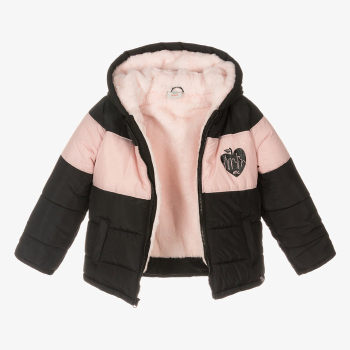 Girls Black Puffer Jacket