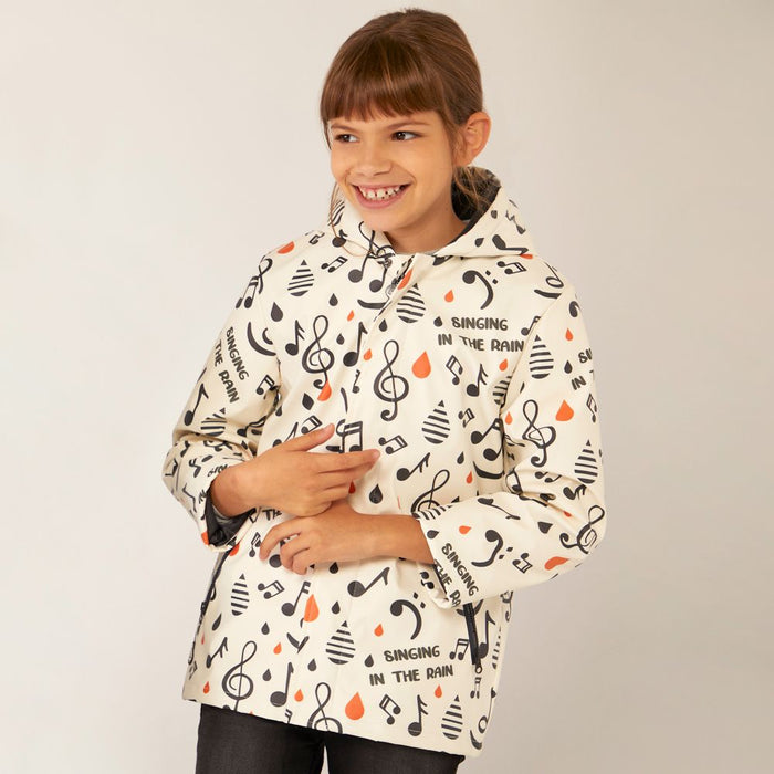 Ivory Musical Note Raincoat