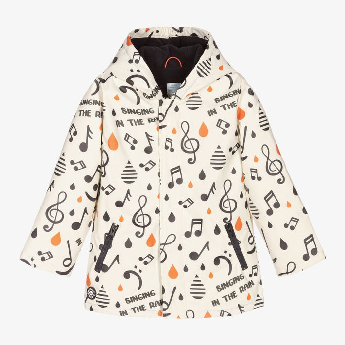 Ivory Musical Note Raincoat