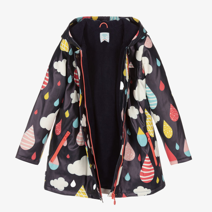 Navy Blue Clouds Raincoat