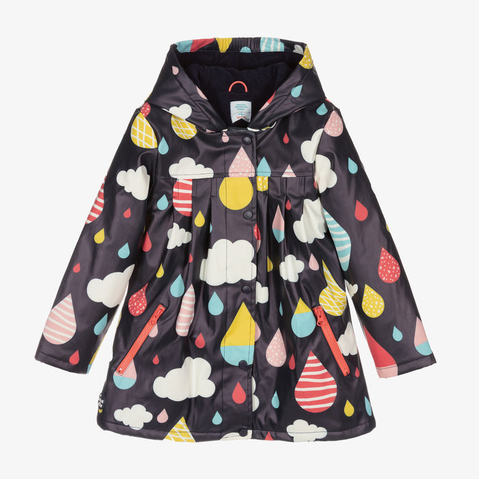 Navy Blue Clouds Raincoat