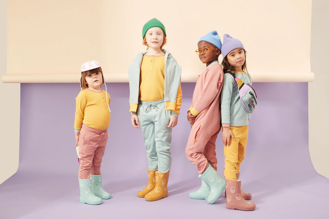 Pistachio Colour-Changing Kids Winter Wellies