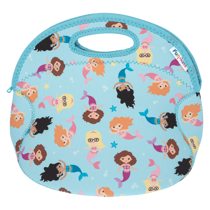 Large, Machine Washable Lunch Bag for Kids - Mermaids