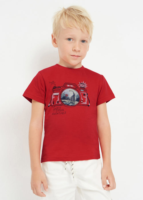 Cotton T-shirt with Interactive Motif Boy